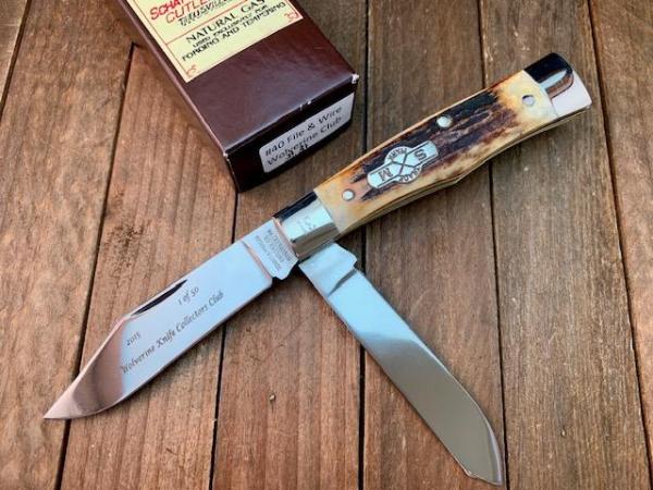 Schatt and Morgan File and Wire Series Gunstock Jack Stag 2015 Wolverine Knife Collectors Club Schatt and Morgan File and Wire Series Gunstock Jack Stag 2015 Wolverine Knife Collectors Club
