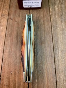 Schatt and Morgan File and Wire Series Gunstock Jack Stag 2015 Wolverine Knife Collectors Club