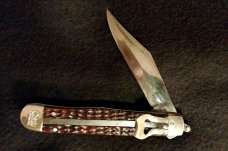 Case Tested 6161L Switchblade with Green Jigged Bone. 