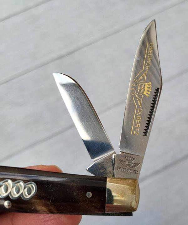 Fredrich Olbertz Stockman, Solingen Germany, Hammer Forged, Nice Buffalo Horn Fredrich Olbertz Stockman, Solingen Germany, Hammer Forged, Nice Buffalo Horn