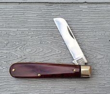 Schrade Walden NY USA 175 Knife, Faux Amber Handles