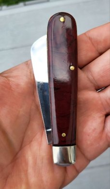 Schrade Walden NY USA 175 Knife, Faux Amber Handles