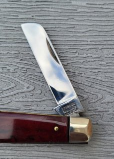 Schrade Walden NY USA 175 Knife, Faux Amber Handles