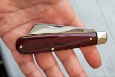 Schrade Walden NY USA 175 Knife, Faux Amber Handles