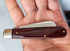 Schrade Walden NY USA 175 Knife, Faux Amber Handles