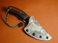 Brian Hendrickson Custom 2023 Hunter Knife Black Stonewash 8670 Carbon Steel With Kydex Sheath USA