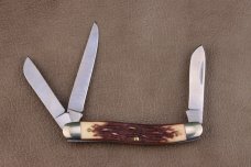 SCHRADE USA UNCLE HENRY STOCKMAN WITH STAGLON SCALES