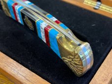 Brian Yellowhorse Customized Buck 110 Ltd Ed Navajo Inlaid "Texas Lone Star" LockBack Knife SN#31/50