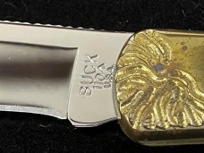 Brian Yellowhorse Customized Buck 110 Ltd Ed Navajo Inlaid "Texas Lone Star" LockBack Knife SN#31/50
