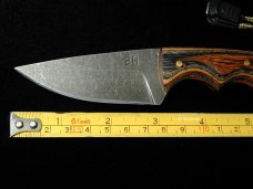Brian Hendrickson Custom 2023 Neck Knife Black Stonewash 8670 Carbon Steel With Kydex Sheath USA