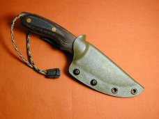 Brian Hendrickson Custom 2023 Hunter Knife Black Stonewash 8670 Carbon Steel With Kydex Sheath USA