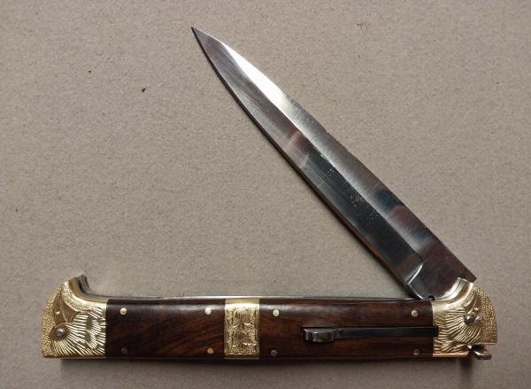 13" Double Eagle Picklock Switchblade with Rosewood handles. 13" Double Eagle Picklock Switchblade with Rosewood handles.