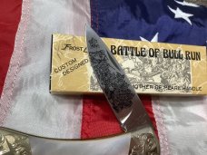 Vintage Japan Frost Custom Design Single Blade Lockback Knife w/ Flashy Mother of Pearl Handles -NOS