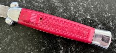 Vintage Red Bell Secret Agent Out The Front (OTF) Switchblade Knife, Used 