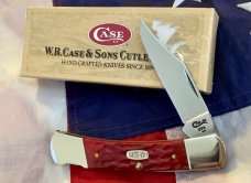 Case xx 1997 Medium 3 3/4" Lock back Knife (MDL# 61405L SS) w/ Great Red Handles -NOS M/NM