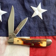 Case xx 2019 Peanut (MDL# R5220 SS) Knife w/ Red Stag Handles -NOS
