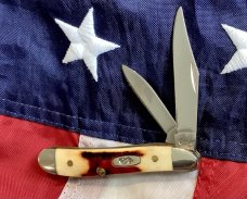 Case xx 2019 Peanut (MDL# R5220 SS) Knife w/ Red Stag Handles -NOS