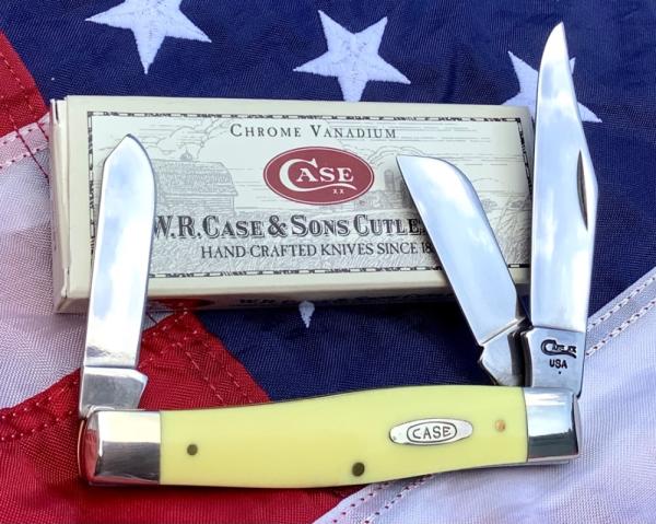 Case xx 1999 Large Stockman (3375 CV) w/ Yellow Synthetic Handles -NOS in orig box Case xx 1999 Large Stockman (3375 CV) w/ Yellow Synthetic Handles -NOS in orig box