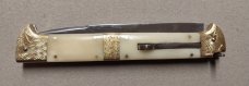 13" Double Eagle Picklock Switchblade. Giraffe Bone handles.