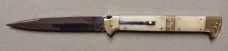 13" Double Eagle Picklock Switchblade. Giraffe Bone handles.