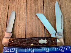 Schrade NY 881 Stockman Brown Delrin 1950’s
