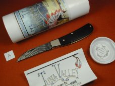 Tuna Valley Cutlery Gabon Ebony Damascus Phoenix Jack Knife Super Rare 1 of 70 COA USA Made A   