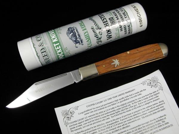 Weed & Co. 2021 Chestnut Wood Large Coke Bottle 1st Year Knife Rare 6100CHEST USA Made Weed & Co. 2021 Chestnut Wood Large Coke Bottle 1st Year Knife Rare 6100CHEST USA Made
