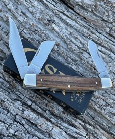 CASE XX ** 2024 SMOOTH NATURAL ZEBRA WOOD LARGE STOCKMAN