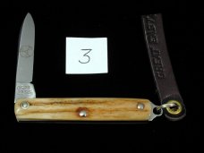 Great Eastern Cutlery Sambar Stag Keychain Knife 052121 NIT Stainless Spear Point Made In USA