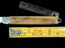 Great Eastern Cutlery Sambar Stag Keychain Knife 052121 NIT Stainless Spear Point Made In USA