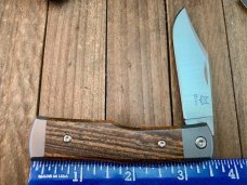 Fox Knives Maniago Italy Recoil Gunstock Bocote Wood M390 Steel 