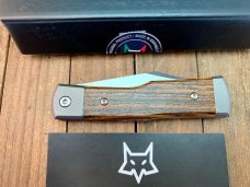 Fox Knives Maniago Italy Recoil Gunstock Bocote Wood M390 Steel 