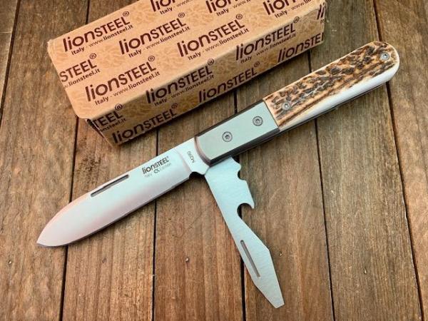 Lionsteel Beerlow Stag Maniago Italy M390 Steel