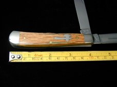 Battle Axe Brand 2022 Black Oak Wood Trapper Knife from Cooper Cutlery USA 7219BO