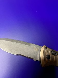 Benchmade 5700 Dark Earth Aluminum Auto Presidio II Automatic Knife
