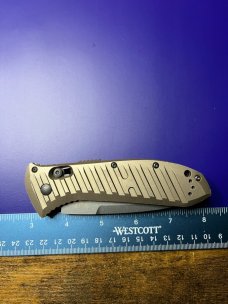 Benchmade 5700 Dark Earth Aluminum Auto Presidio II Automatic Knife