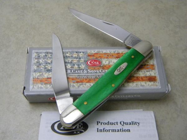 Case XX USA 2021 Brilliant Green Bone Muskrat Knife NIB