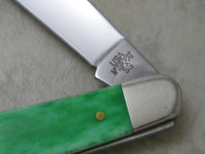 Case XX USA 2021 Brilliant Green Bone Muskrat Knife NIB