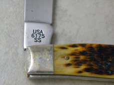 Case XX USA 2002 6175 Bone One Blade Stockman Knife