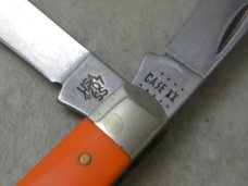 Case XX USA 2021 Bright Orange Composition 4207 SS Mini Trapper Knife