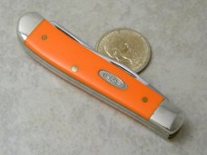 Case XX USA 2021 Bright Orange Composition 4207 SS Mini Trapper Knife