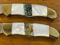 Taylor Cutlery "Shady Ladies -- Marilyn Monroe & Mae West" Limited Edition Matched 2-Knife Set Japan
