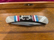 David Yellowhorse Custom Standing Stone/Parker Ltd Ed "Alabama" Lockback w/Damascus Blade SN#011
