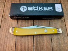 Boker Slimline Farmers Trapper Smooth Yellow Bone Solingen Germany