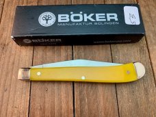 Boker Slimline Farmers Trapper Smooth Yellow Bone Solingen Germany