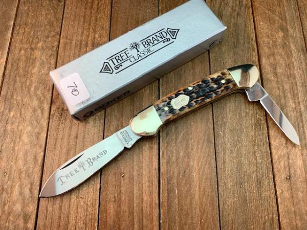 Boker Tree Brand Canoe Brown Jigged Bone Solingen Germany Boker Tree Brand Canoe Brown Jigged Bone Solingen Germany