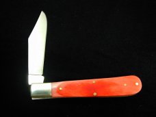 Weed & Co. Smooth Red Camel Bone Large Barlow Knife By Cooper Cutlery 5100PICBBARLOW USA Made