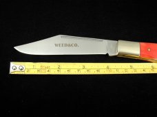 Weed & Co. Smooth Red Camel Bone Large Barlow Knife By Cooper Cutlery 5100PICBBARLOW USA Made