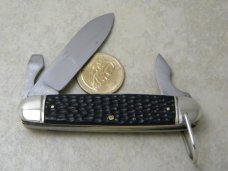 Seneca Cutlery Co Utica NY USA Rough Black Camp/Scout/Utility Knife