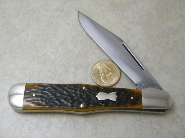 Queen City 2012 Bone Coke Bottle Folding Hunter Knife Queen City 2012 Bone Coke Bottle Folding Hunter Knife